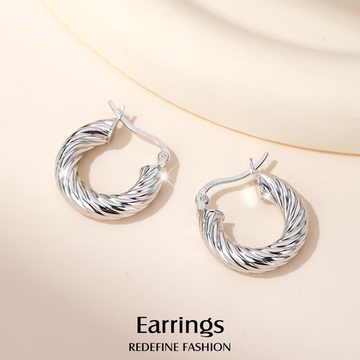 Yalundi sterling silver earrings women's earrings large plain hoop earrings 2025 new high-end light luxury earrings