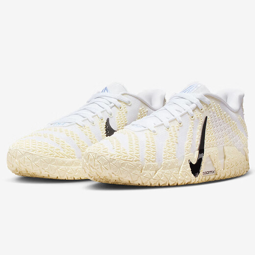 Nike NIKE Men's Basketball Shoes Morant 3 Generation JA 3 Sports Shoes HF2794-101 Coconut Milk White 43