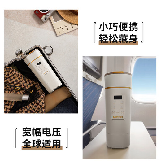 DAEWOO portable kettle electric heating cup travel kettle travel electric kettle thermos cup constant temperature baby tea making cup 450mlD9PRO