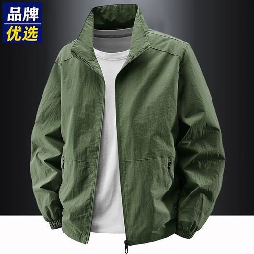 Outdoor assault jacket men's spring and autumn casual jacket men's sports top stand collar quick-drying thin men's wear M8919 Gray L (105-120Jin Jin equals 0.5 kg)