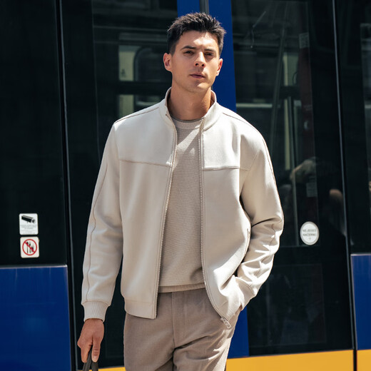 Mr. Bu double zipper stand collar jacket men's 2025 autumn and winter new casual versatile jacket warm top BT16950 Yami Xing L (175)