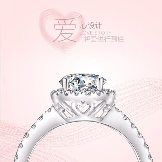 DR Moissanite Diamond Ring One Carat Princess Bag Wedding Ring Proposal Confession Birthday Valentine's Day Gift for Girlfriend Princess Round Bag 1 Carat Live/Closed