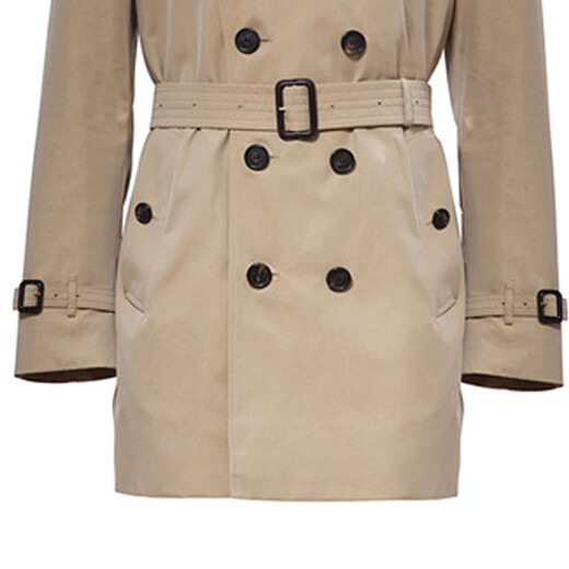 Burberry (BURBERRY) New Year's gift solid color double-breasted mid-length windbreaker men's honey color honey color S M