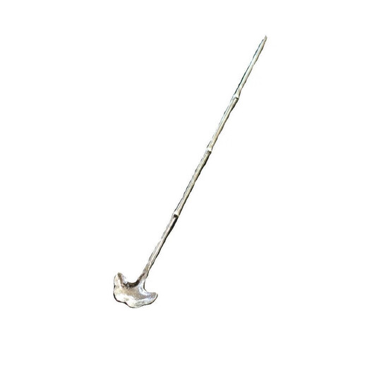 Zailou Chinese handmade silver ginkgo leaf-shaped tea spoon bamboo tea needle integrated tea dial tea spoon tea ceremony accessories ginkgo leaf tea spoon tea needle