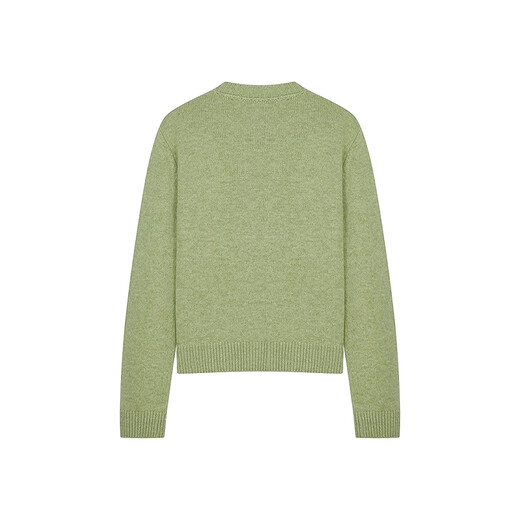 Teenie Weenie Zhao Lusi's same style Bear Girl Sheep Wool Knitted Cardigan 2025 Autumn New Sweater Mint S