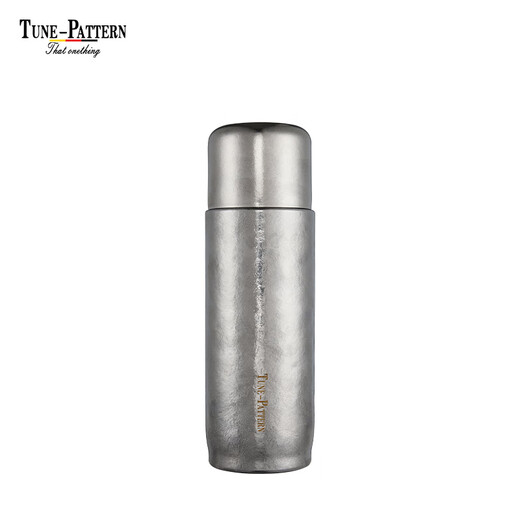 TUNE-PATTERN Pure Titanium Insulated Cup Magnetic Stewing Cup Double-layered Titanium Cup Tea and Water Separation Gift Outdoor Picnic Cup TP800 Silver Comes with Customized Cup Sleeve + Cup Brush 450ml
