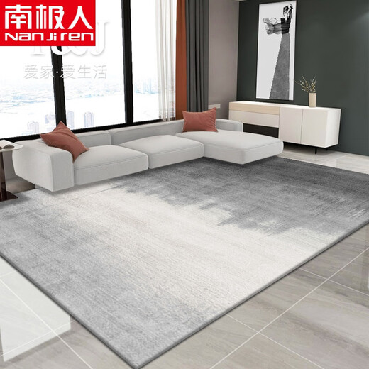 Clcey Wohnzimmer Teppich Leichtes Luxusfalle Couchtisch Teppich Schlafzimmer rein graue Anti-Rutsch-Anti-Dirty-verdickte Nicht-Take-Nacht-Decke jetzt modern 3291 80 cm*160 cm (kurzes Wischtuch verdickt)