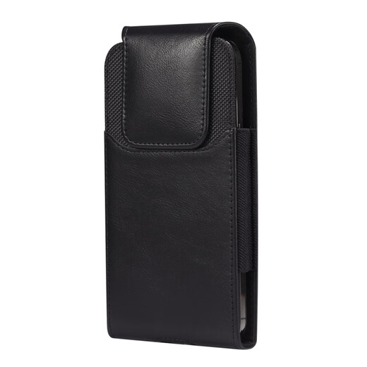 Cool clip mobile phone waist bag vertical magnetic buckle hanging waist sports pants wear belt iron clip universal leather case vertical large screen size 7.09-7.2 inches suitable for extra large size