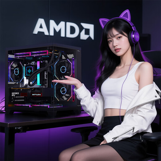 AMD Ryzen R5 7500F host complete machine/RTX5060TI/5070/4060Ti/5060/7650GRE graphics card game desktop assembly computer host DIY assembly machine Deluxe version R5 7500F+RTX5060丨Six
