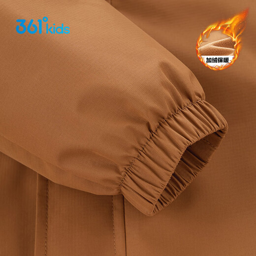 361°儿童外套2025冬男女中大童四防保暖摇粒绒上衣两件套 橙150