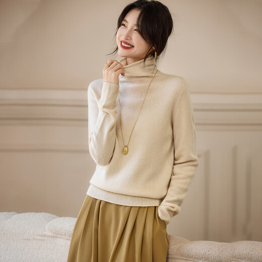 Shexi (Srcr) multi-color selection 100% pure wool sweater women's autumn and winter basic style high-neck knitted bottoming sweater