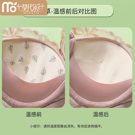 Modal underwear for women with small breasts, push-up and breast adjustment, sexy lace non-magnetic, non-wireless bra to hold side breasts, big red 80B 36, thin at the top and thick at the bottom