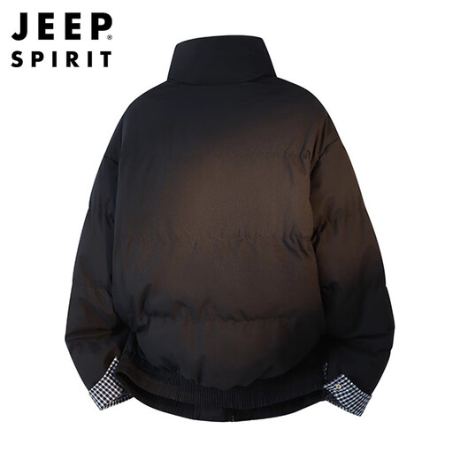 JEEP SPIRIT Jeep cotton jacket for men and women, men's jacket, winter stand-up collar cotton jacket, thickened fake two-piece cold-proof and warm bread jacket