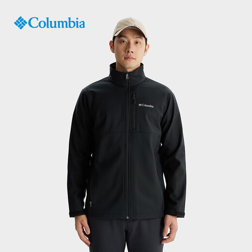Columbia Outdoor Men's Water Repellent Hiking Lined Fleece Warm Soft Shell Jacket WE6044 007 Black XL (185/104A)