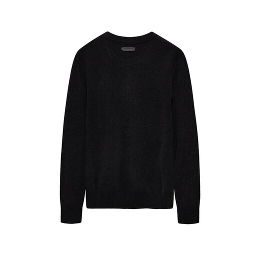 Jiumuwang Shopping Mall Same Style Men's Cardigan Men's 25 Spring and Winter New Fine Wool Warm and Versatile Inner Top JX Standard Edition + Jet Black + DK15V53723 S 165/88A(46)