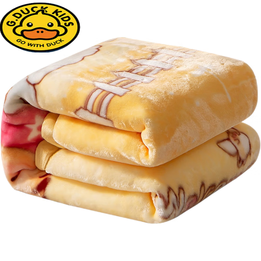 G.DUCKKIDS Children's Blanket Kindergarten Student Quilt Double-layer Thickened Cloud Blanket Baby Blanket Children's Autumn and Winter Nap Blanket Red (105*115cm) 1.5 Jin Jin equals 0.5 kg Double-layer Cloud Blanket Simple packaging for personal use