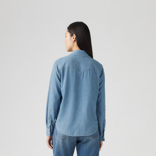 Levi's25年新款女士美式复古牛仔衬衫16786 藤鼠蓝 XS