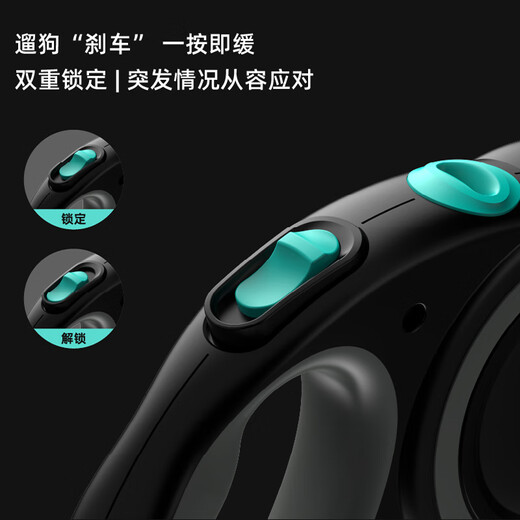 Mao Mama's pet dog leash can be automatically retracted and adjustable, and the anti-explosion reflective webbing dog leash can be automatically retracted and retracted.