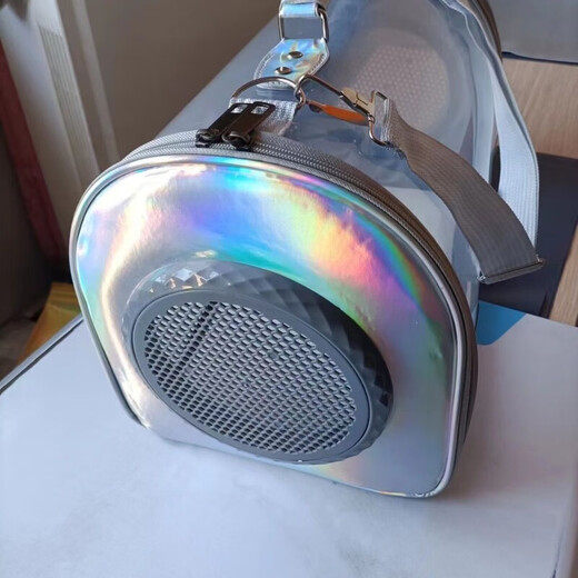 猫包透明外出便携包车载猫咪透气太空舱宠物背包手提斜挎猫笼子 蓝色大号（送绒垫+肩带） 适合10斤内狗狗15斤猫咪