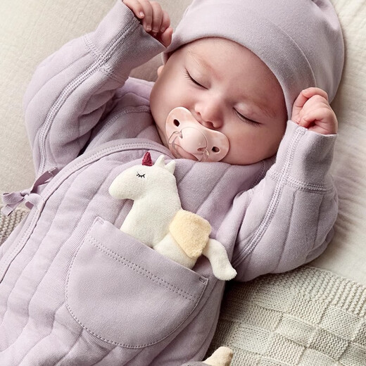 Koala nose baby quilted onesie autumn and winter baby cute warm newborn clothes pocket small animals