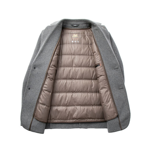 Jiangong international brand men's high-end woolen suit jacket men's winter new wool business casual suit men's single suit gray XL 180