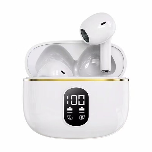Shell Mok's new Bluetooth headset, in-ear sound-isolating and noise-cancelling wireless 5.4, ultra-long battery life, large battery, super sound quality, same for men and women, with digital display, black, Dolby surround sound quality - large battery life compartment