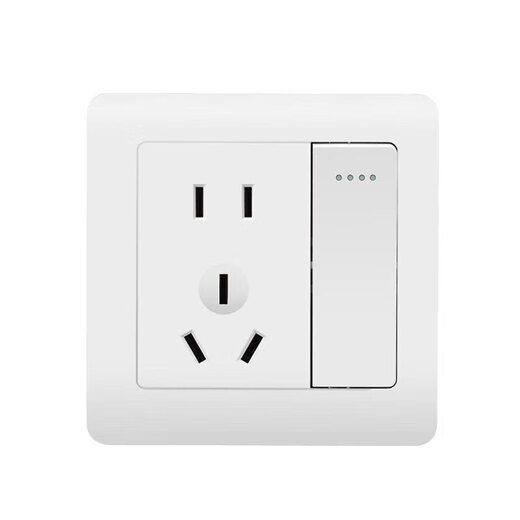 Bull 86 weiß verdeckte Einzelsteuerungs-Schaltsteckdose für den Haushalt, eine offene Doppelsteuerung mit Fünf-Loch-Lichtschalter Bull-One, offene Fünf-Loch-Doppelsteuerung (Stahlrahmen)