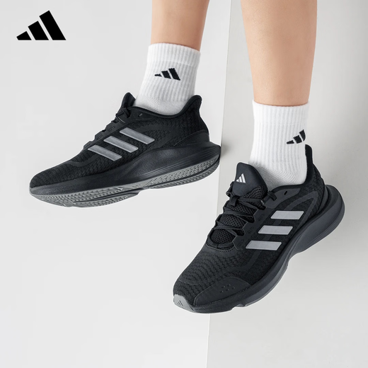 Adidas Men's Running Shoes Fall and Winter Black Warrior Outdoor Lightweight Wear-Resistant Breathable Casual Travel Sports Shoes Black 43