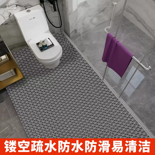 Yusenyi pvc non-slip floor mat bathroom toilet kitchen waterproof plastic outdoor commercial carpet floor glue bathroom 9-red (cooked glue encryption 5.0plus) (1.8 meters wide