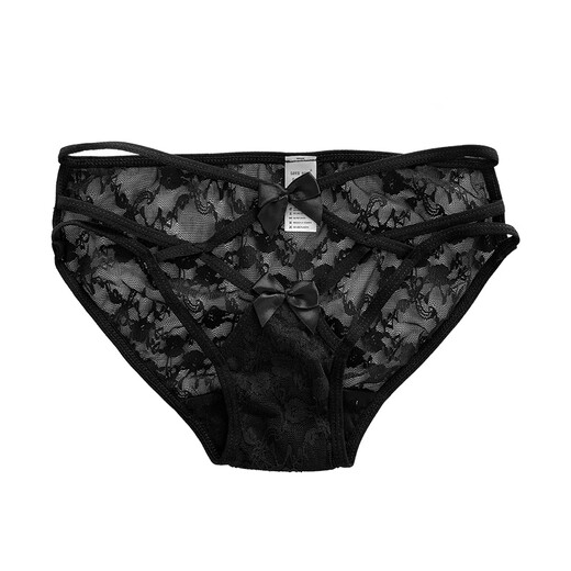 Universal sweet effect Sexy and sweet hollow lace mesh low-waist pure lust girl panties White 12% off for purchases of 5 pieces One size fits all