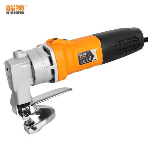 High-power electric scissors for cutting iron sheets Electric scissors for color steel tiles and soft steel sheets Professional automatic iron cutting tool 972502 2 pairs of knife heads + handle + gloves