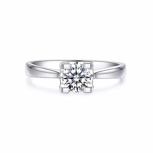 I Do platinum PT950 diamond ring 1 carat classic bull head cultivated diamond proposal engagement diamond ring gift for girlfriend classic bull head 1 carat diamond size 16