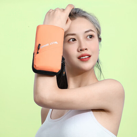 Running mobile phone arm bag for men and women, summer sports and fitness mobile phone bag, outdoor cycling arm storage bag, black