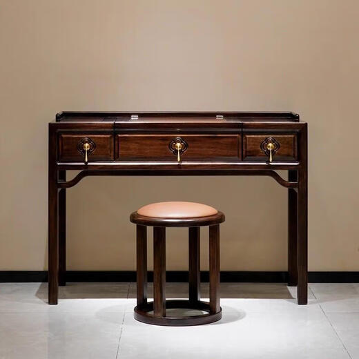 Fantasy Chinese style bedroom dressing table makeup stool modern mirror simple storage solid wood dressing table furniture customization dressing table 1280x450x760mm