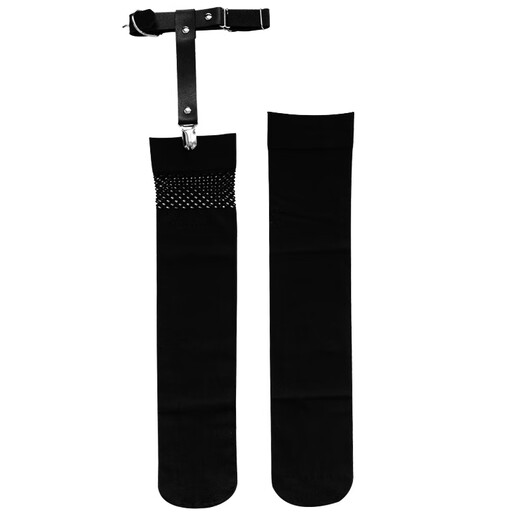 Night Classroom Socks Women's Summer Thin Thigh Over Knee Socks Black Fishnet Stockings Stockings Long Leg Ring Sock Clip Over Knee Socks + Calf Socks + Over Knee Net Stockings + T-Type Leg Ring One Size