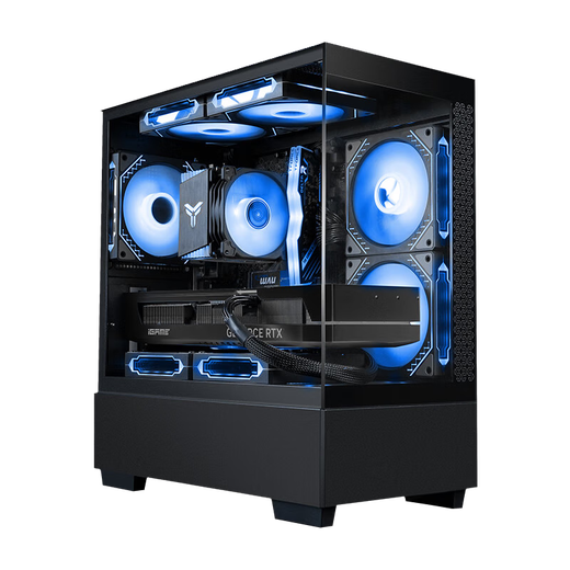 Yeston AMD Ruilong 7500F/9600X/9700X desktop assembly computer host RTX5060Ti Delta tile game live broadcast design rendering DIY complete machine configuration one R5 7500F丨RTX3050 efficient game