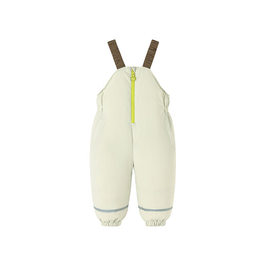 Mini Bala water-repellent down down pants for boys and girls 2025 winter new three-proof warm suspender pants gray white 10801 90 cm down filling 31g