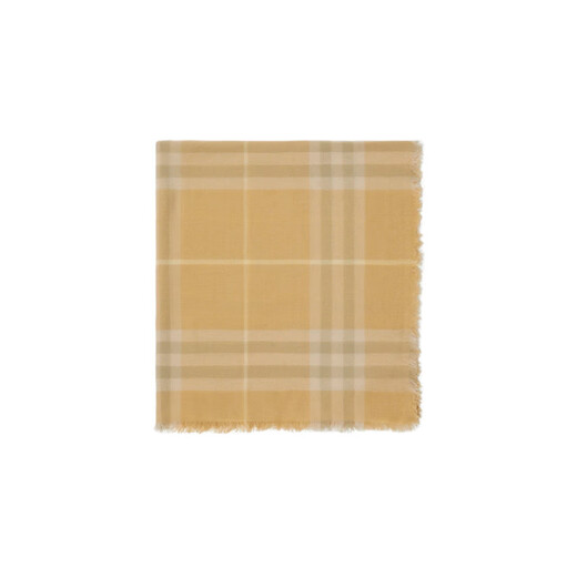 BURBERRY New Year's Gift Burberry Plaid Pattern Shawl Men's Yellow Yellow F