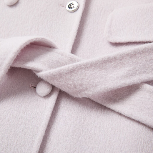 Xiangying 100% pure wool double-sided woolen coat for women 2025 winter new purple mid-length woolen coat purple M 160/84A/95-110Jin Jin equals 0.5 kg