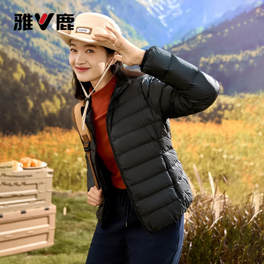 Yalu Light Down Jacket Women's Autumn and Winter Fashion Short Outdoor Sports Hooded Little Red Jacket Women