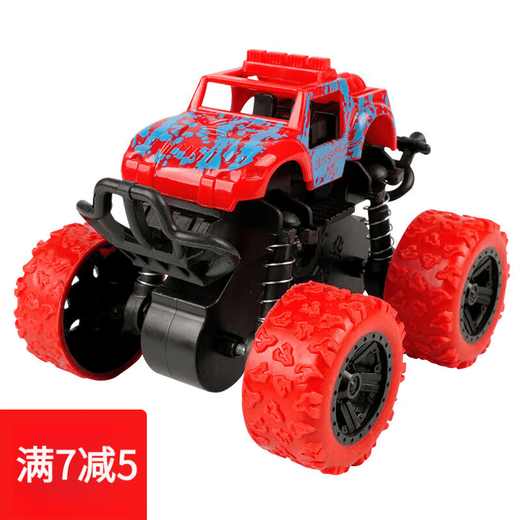 SMVP children's toys inertia pull-back car four-wheel drive off-road vehicle engineering model simulation wholesale street stall mini car red off-road vehicle