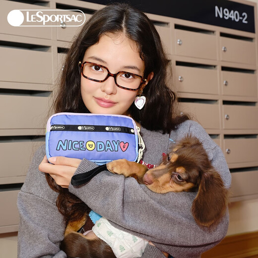 LeSportsac's new funny duck Xiaoxing series childlike contrasting color three-zip coin purse clutch bag Xiaoxing Apple