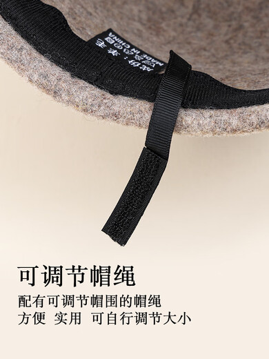 Hengyuanxiang middle-aged and elderly women's autumn and winter mother's woolen hat thickened and warm old lady hat gray one size adjustable