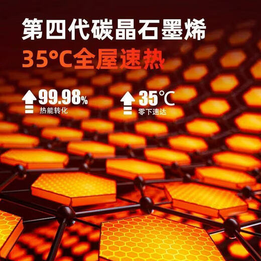 LUDWISHI路德维斯全屋大面积取暖器静音空调扇省电暖风机石墨烯办公室暖风机立式移动空调扇冷暖两用一体机 金色豪华遥控款一大面积全屋取暖-冷暖两用