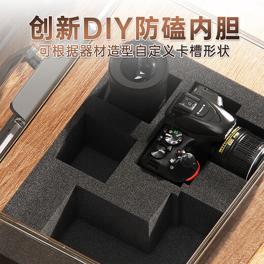 Camera moisture-proof box Camera special storage box Lens desiccant moisture-proof sealed storage box Electronic moisture-absorbing card Photographic equipment cabinet Mirrorless digital camera dust-proof box Large L moisture-proof box + custom liner Free electronic moisture-absorbing box + temperature and hygrometer