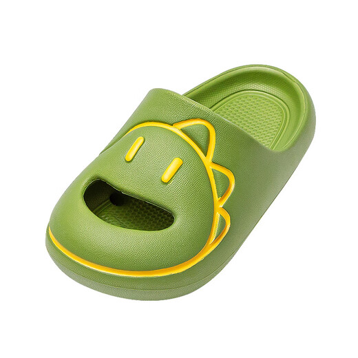 Letu Children's Sandals 2024 New Cartoon Crocs Non-slip Soft Soled Baby Summer Slippers Green 15_Inner length about 15CM (suitable for 2-2.5 years old)