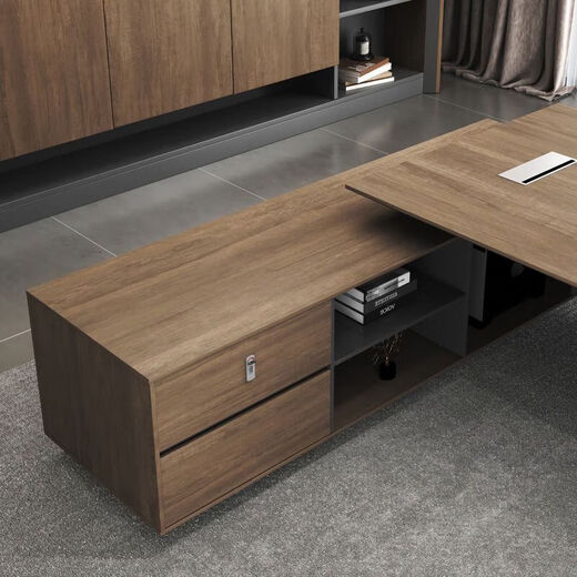 Desk boss table simple modern executive desk creative office desk and chair combination package manager table president table total length 2 meters boss table