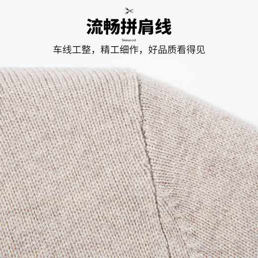 Hodo Cashmere & Sheep Wool Autumn and Winter Wool Sweater Men's Round Neck Warm Sweater Soft Waxy Skin Friendly Bottoming Sweater