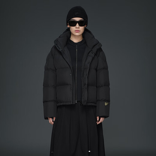 Govan Black Gold Goose Down Jacket Function 5.0 Four Plates 2025 New Short Puff Thickened Women's Down Jacket Black M