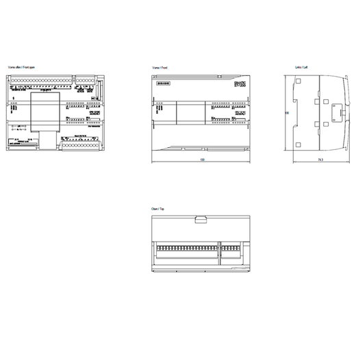 Siemens S7-1200PLC Compact CPU 1215C 6ES7215-1BG40-0XB0, AC/DC/RLY,14DI/10DO/2AI/2AO